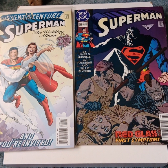 Superman 's wedding DC comics #1 +Superman red glass  # 56 vintage - Picture 4 of 4